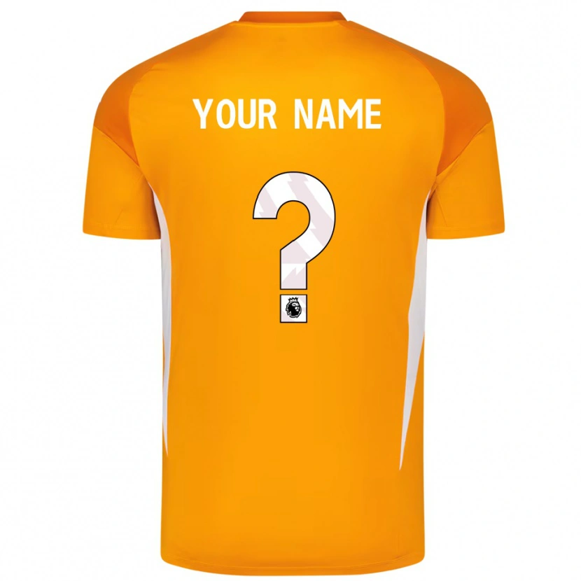 Danxen Men Leeds United Orange White Goalkeeper Jersey 2025/26 T-Shirt