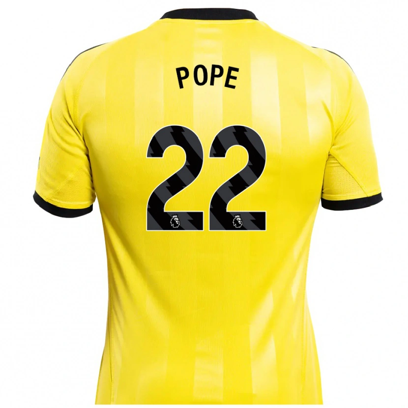 Danxen Men Nick Pope #22 Yellow Black Goalkeeper Jersey 2025/26 T-Shirt
