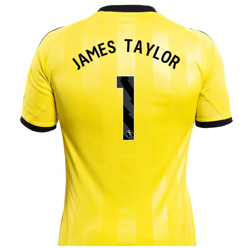 Danxen Men James Taylor #1 Yellow Black Goalkeeper Jersey 2025/26 T-Shirt