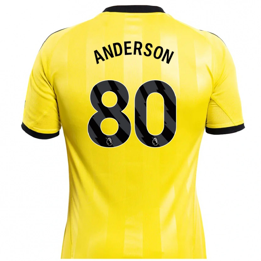 Danxen Men Will Anderson #80 Yellow Black Goalkeeper Jersey 2025/26 T-Shirt
