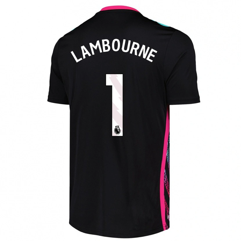 Danxen Men Demi Lambourne #1 Black White Goalkeeper Jersey 2025/26 T-Shirt