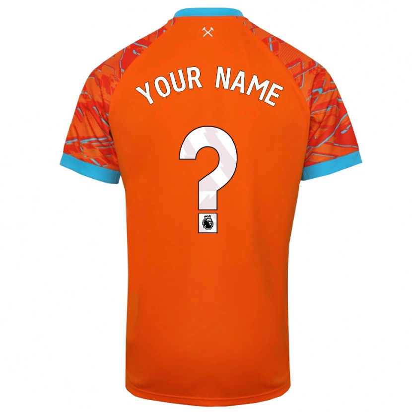 Danxen Men West Ham United Orange White Goalkeeper Jersey 2025/26 T-Shirt