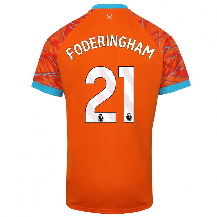 Danxen Men Wes Foderingham #21 Orange White Goalkeeper Jersey 2025/26 T-Shirt