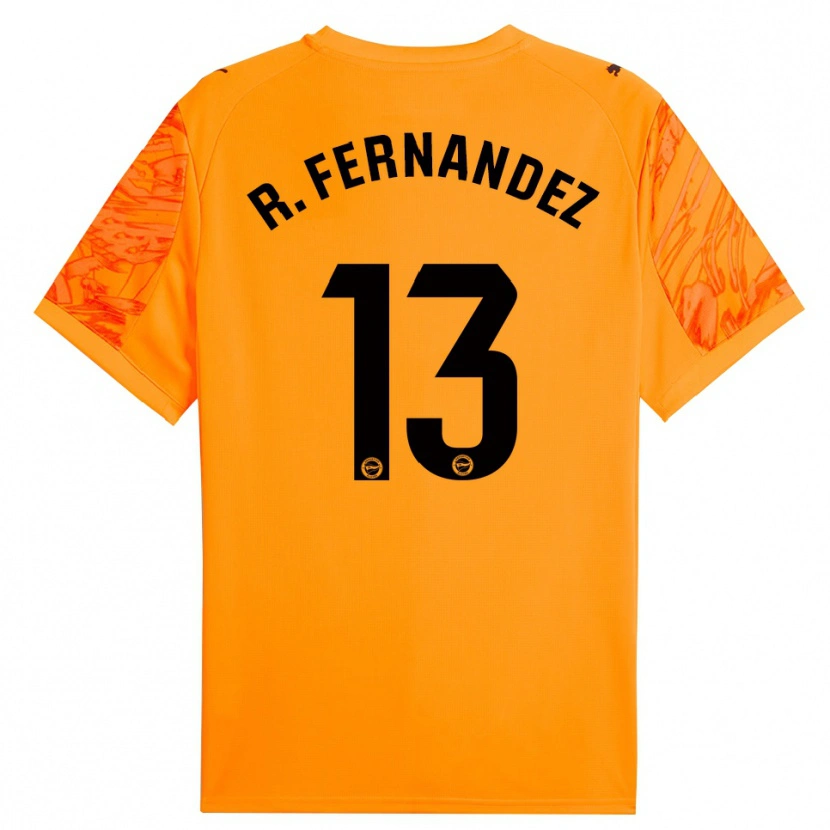Danxen Men Raúl Fernández #13 Orange Black Goalkeeper Jersey 2025/26 T-Shirt