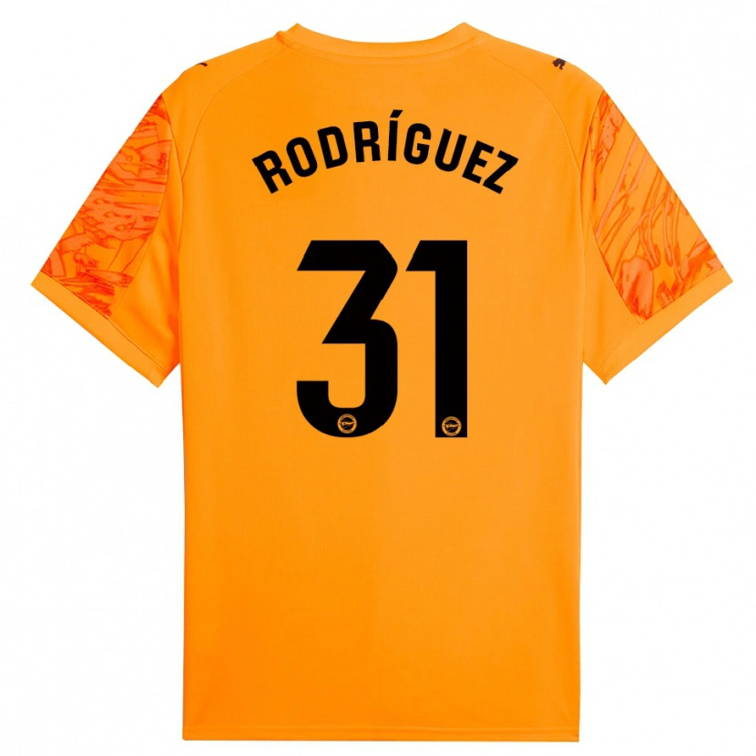 Danxen Men Adrián Rodríguez #31 Orange Black Goalkeeper Jersey 2025/26 T-Shirt