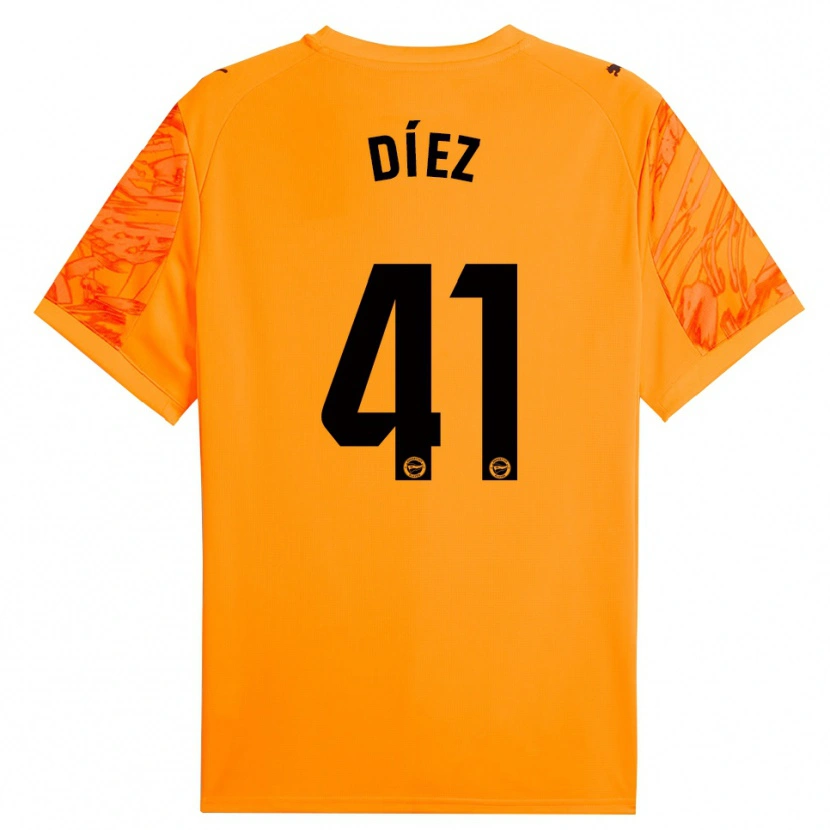Danxen Men Victor Díez #41 Orange Black Goalkeeper Jersey 2025/26 T-Shirt