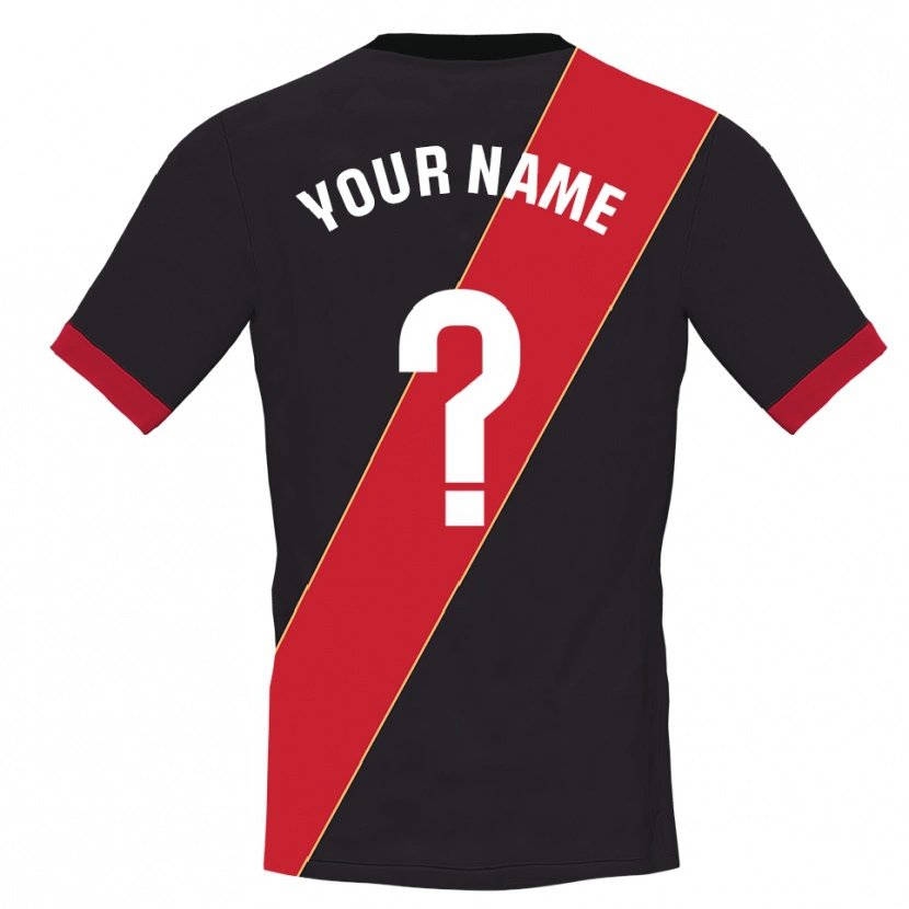 Danxen Men Rayo Vallecano Black Red Goalkeeper Jersey 2025/26 T-Shirt
