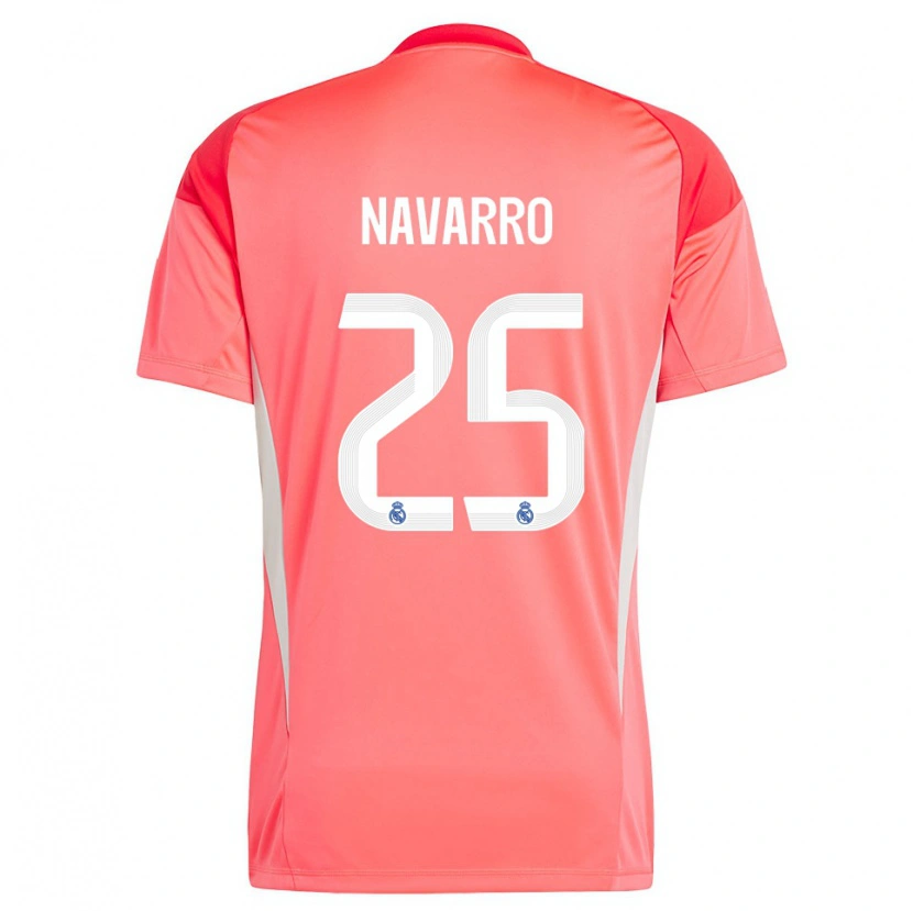 Danxen Men Javier Navarro #25 Orange Red White Goalkeeper Jersey 2025/26 T-Shirt