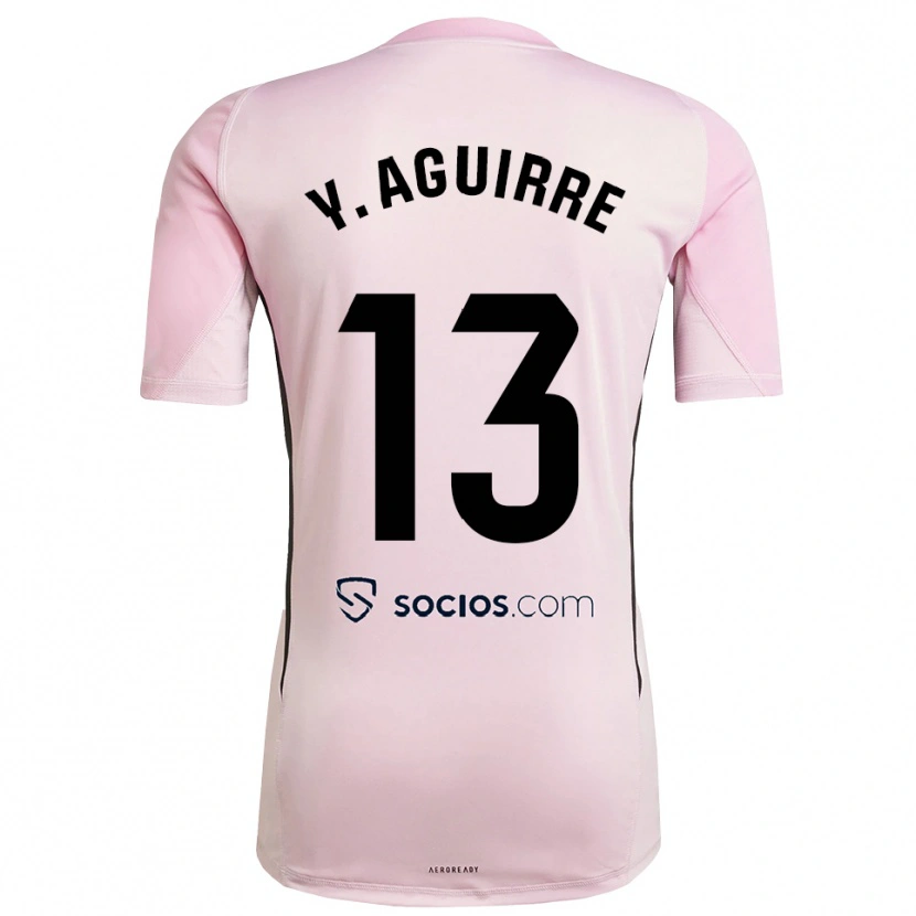 Danxen Men Yolanda Aguirre Gutiérrez #13 Pink Black Goalkeeper Jersey 2025/26 T-Shirt
