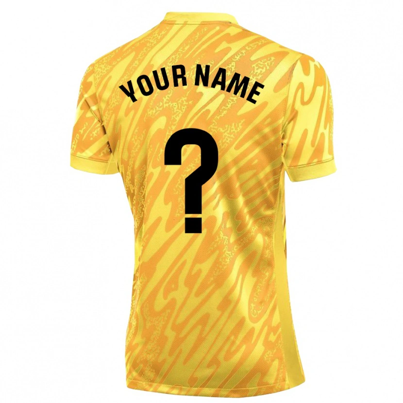 Danxen Men Elche CF Yellow Black Goalkeeper Jersey 2025/26 T-Shirt