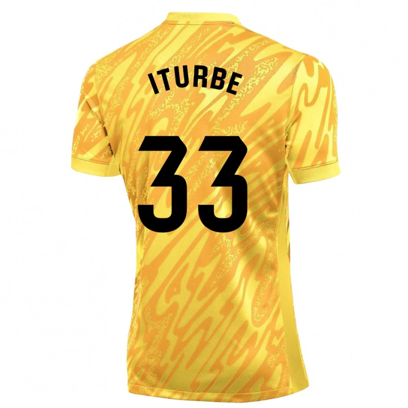 Danxen Men Alejandro Iturbe #33 Yellow Black Goalkeeper Jersey 2025/26 T-Shirt