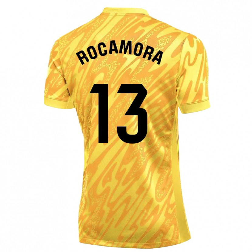 Danxen Men María Rocamora Díaz #13 Yellow Black Goalkeeper Jersey 2025/26 T-Shirt