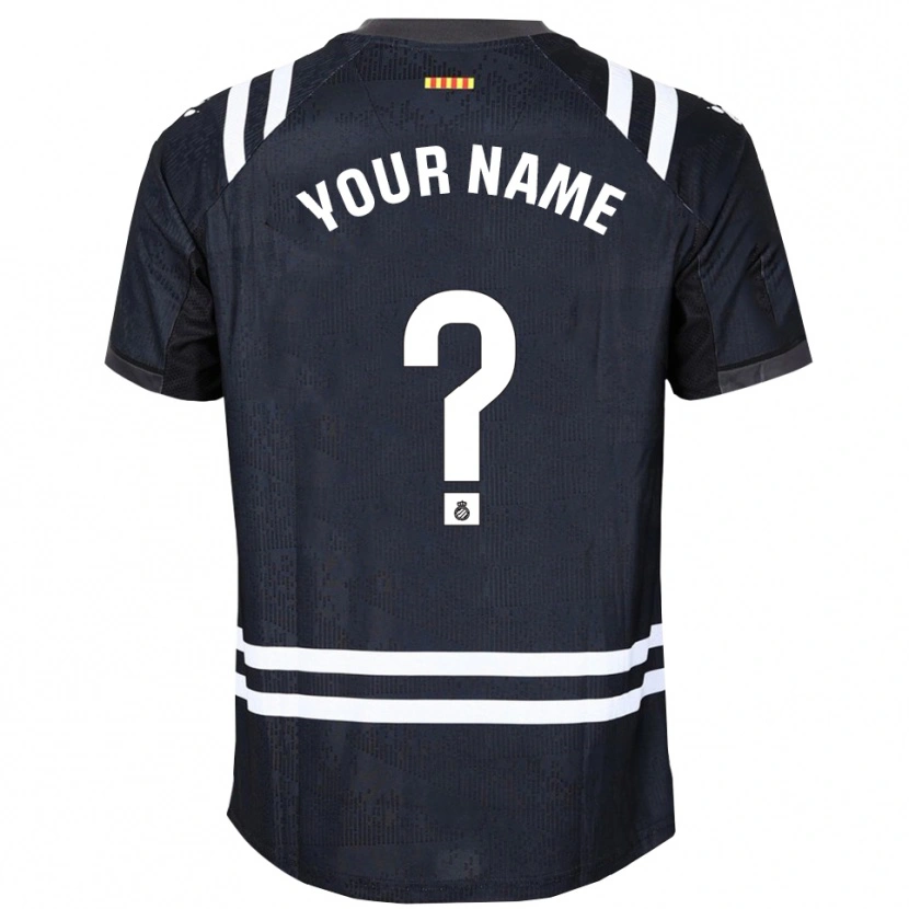 Danxen Men RCD Espanyol Black White Goalkeeper Jersey 2025/26 T-Shirt