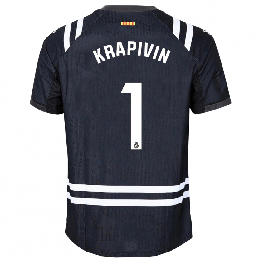 Danxen Men Yegor Krapivin #1 Black White Goalkeeper Jersey 2025/26 T-Shirt