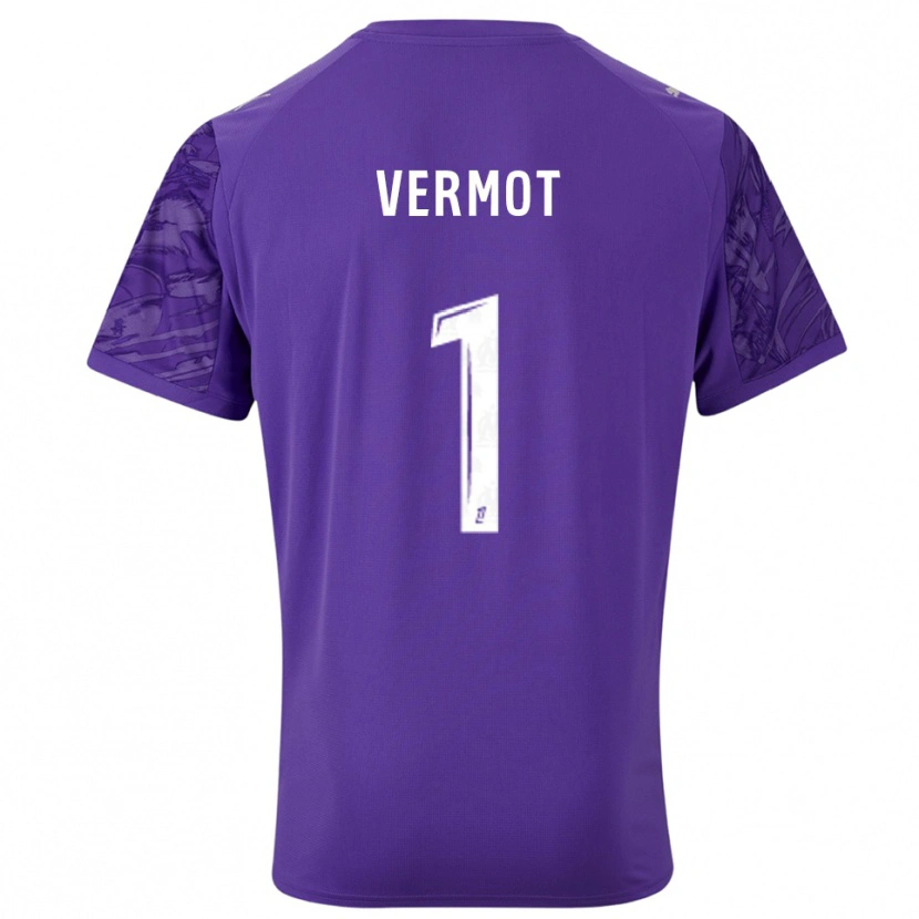 Danxen Men Théo Vermot #1 Purple White Goalkeeper Jersey 2025/26 T-Shirt