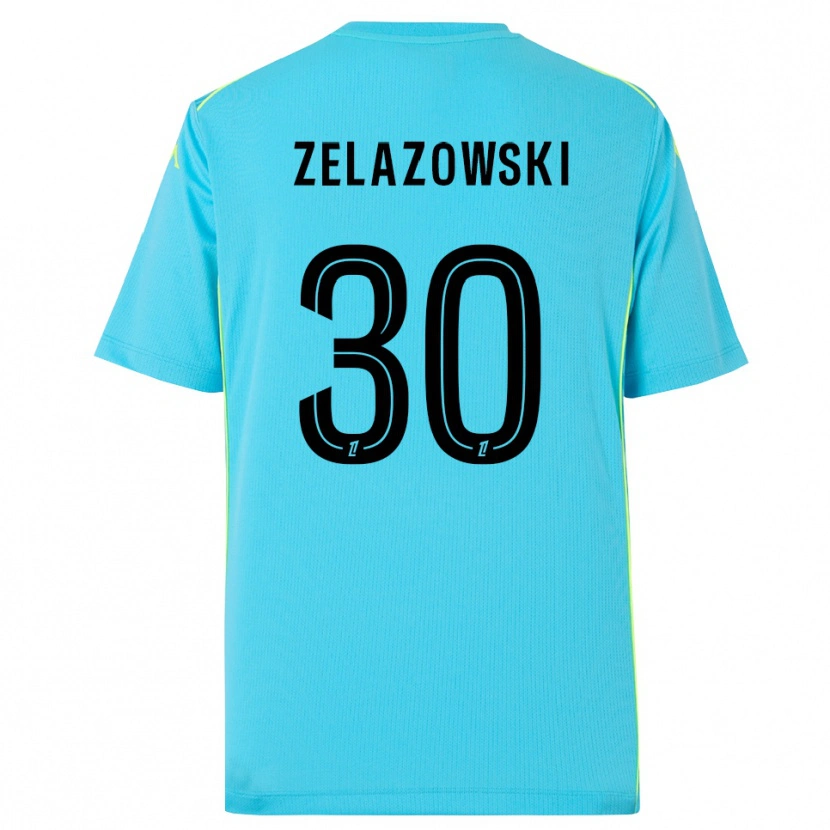 Danxen Men Bartosz Zelazowski #30 Sky Blue Black Goalkeeper Jersey 2025/26 T-Shirt