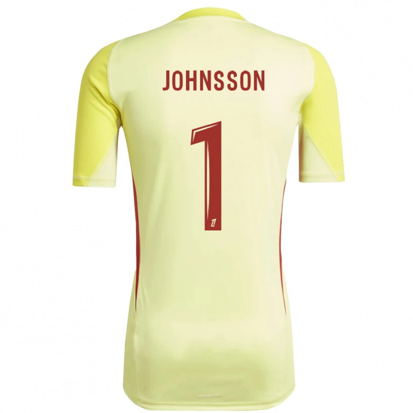 Danxen Men Karl-Johan Johnsson #1 Light Yellow Red Goalkeeper Jersey 2025/26 T-Shirt
