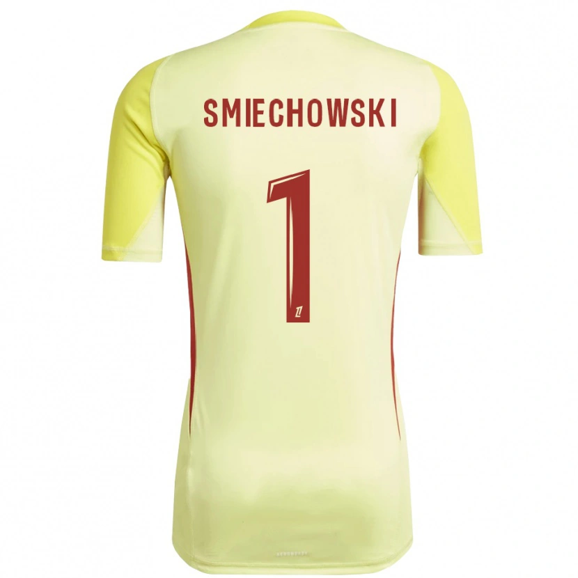Danxen Men Artur Smiechowski #1 Light Yellow Red Goalkeeper Jersey 2025/26 T-Shirt
