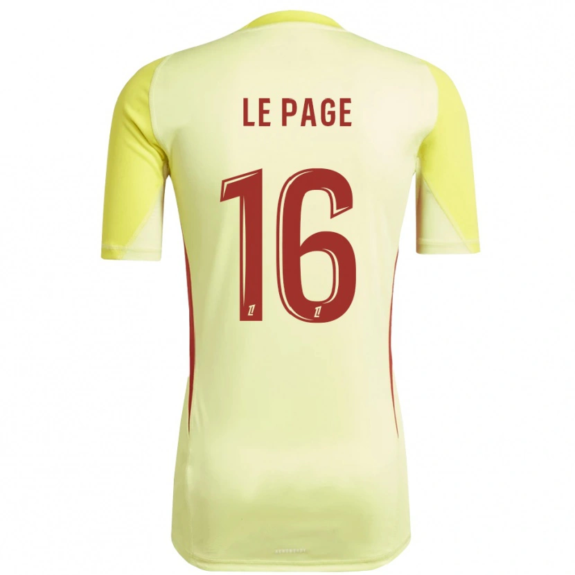 Danxen Men Manon Le Page #16 Light Yellow Red Goalkeeper Jersey 2025/26 T-Shirt