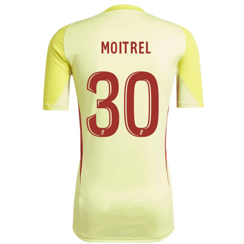 Danxen Men Pauline Moitrel #30 Light Yellow Red Goalkeeper Jersey 2025/26 T-Shirt