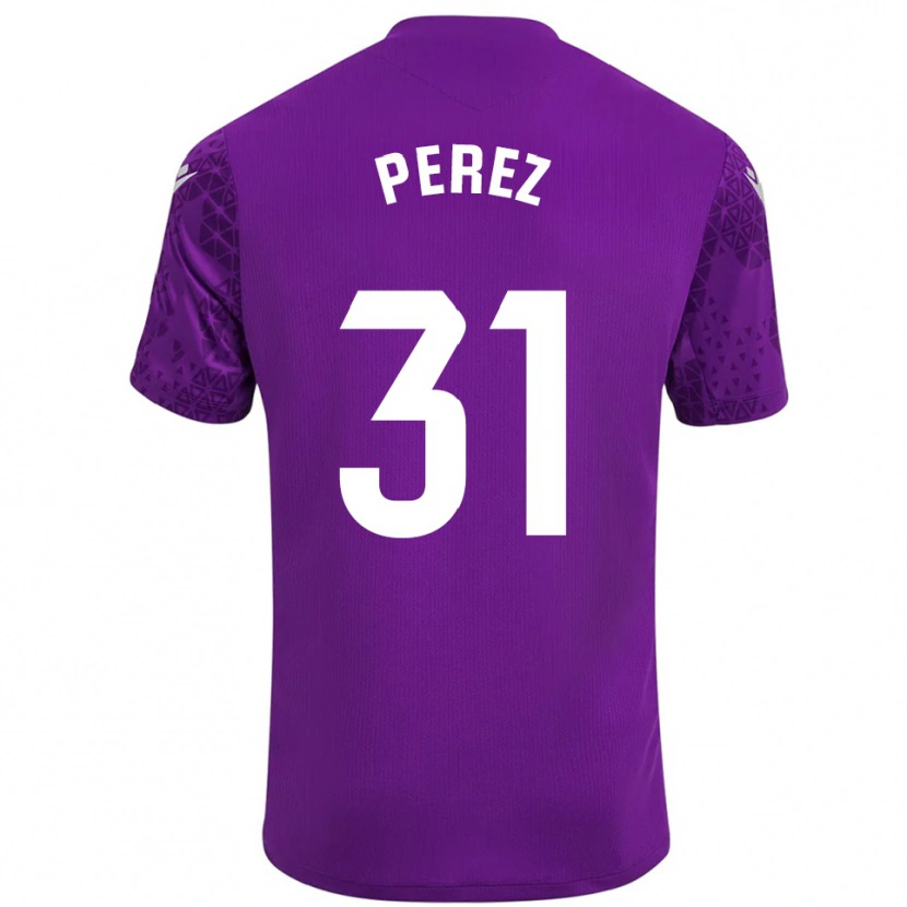 Danxen Men Ángel Pérez #31 Dark Purple White Goalkeeper Jersey 2025/26 T-Shirt