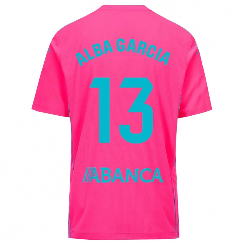 Danxen Men Lucía Alba García #13 Deep Pink Black Goalkeeper Jersey 2025/26 T-Shirt