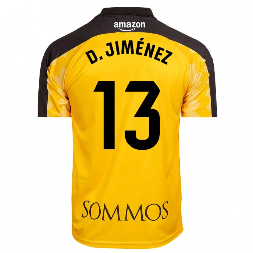 Danxen Men Dani Jiménez #13 Yellow Black Goalkeeper Jersey 2025/26 T-Shirt