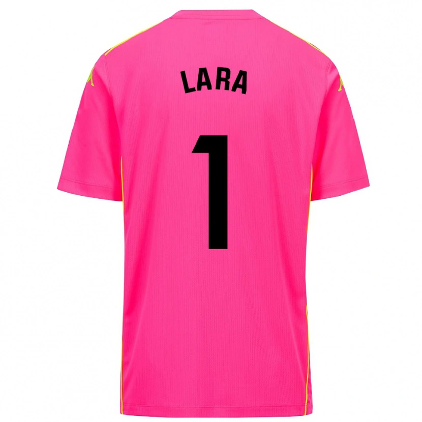Danxen Men Lara Lara De Las Heras Coello #1 Deep Pink Black Goalkeeper Jersey 2025/26 T-Shirt
