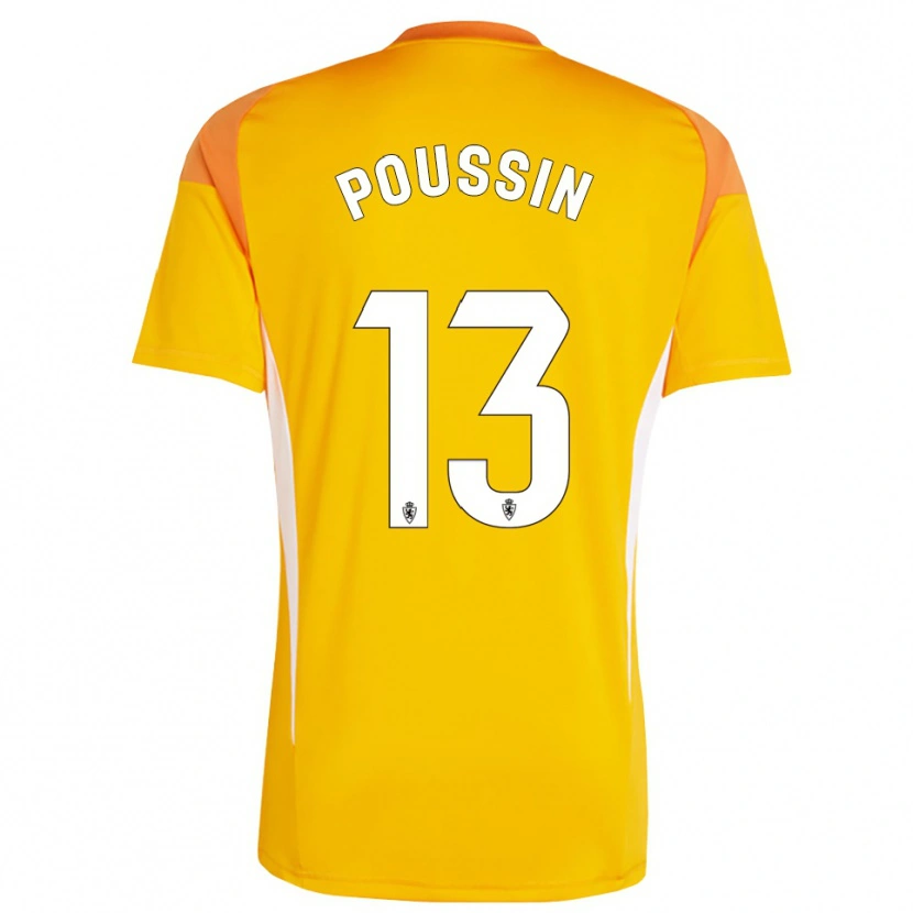 Danxen Men Gaëtan Poussin #13 Dark Orange Yellow Goalkeeper Jersey 2025/26 T-Shirt