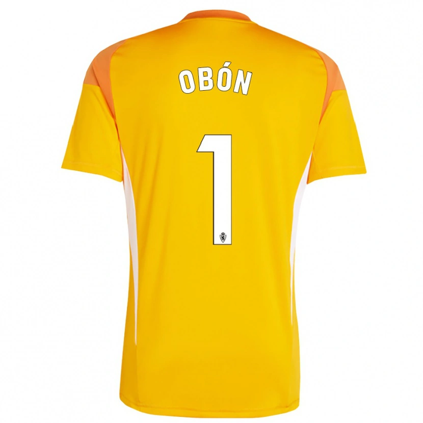 Danxen Men Manuel Obón #1 Dark Orange Yellow Goalkeeper Jersey 2025/26 T-Shirt