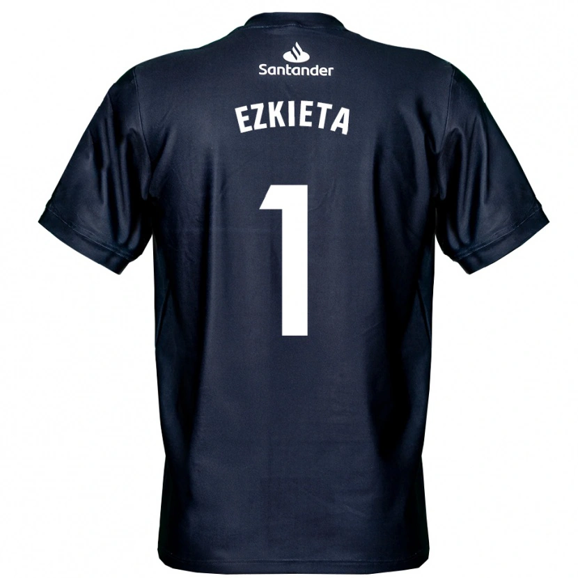 Danxen Men Jokin Ezkieta #1 Midnight Blue White Goalkeeper Jersey 2025/26 T-Shirt
