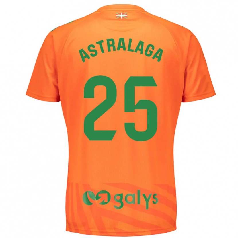 Danxen Men Eunate Astralaga Aranguren #25 Orange Green Goalkeeper Jersey 2025/26 T-Shirt