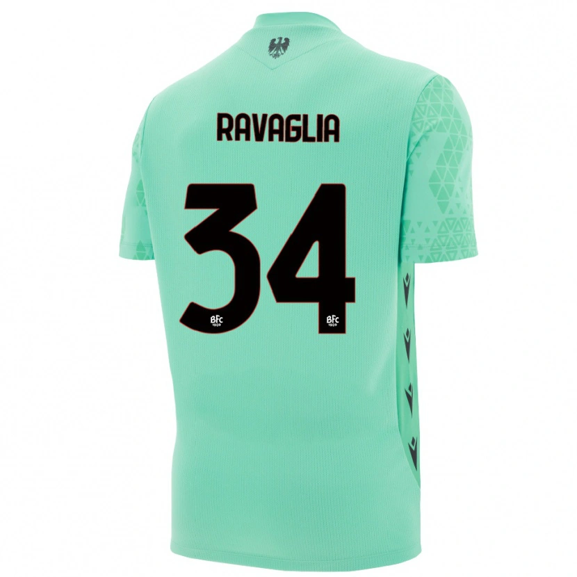 Danxen Men Federico Ravaglia #34 Mint Blue Black Goalkeeper Jersey 2025/26 T-Shirt