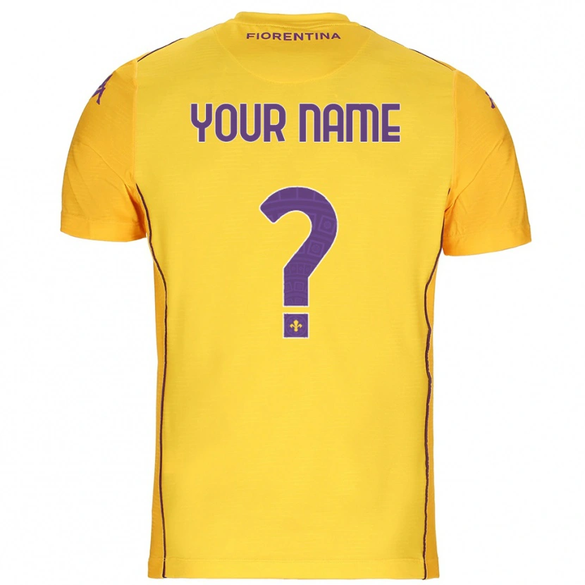 Danxen Men ACF Fiorentina Orange Yellow Purple Goalkeeper Jersey 2025/26 T-Shirt
