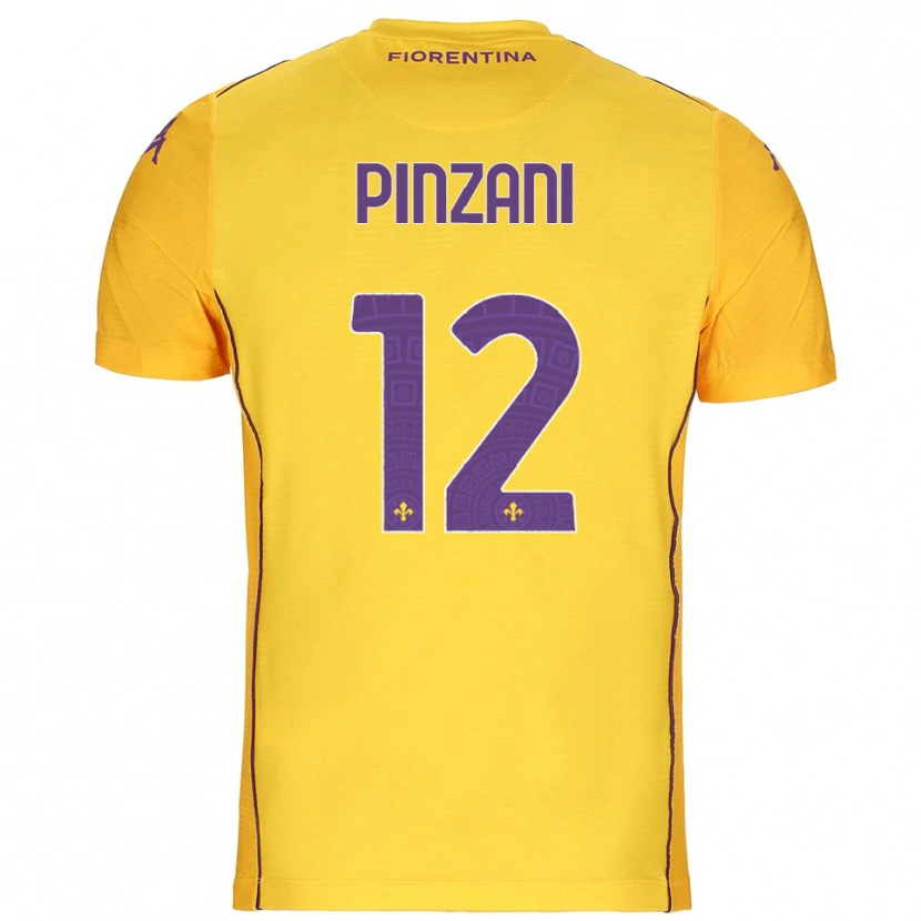 Danxen Men Lorenzo Pinzani #12 Orange Yellow Purple Goalkeeper Jersey 2025/26 T-Shirt
