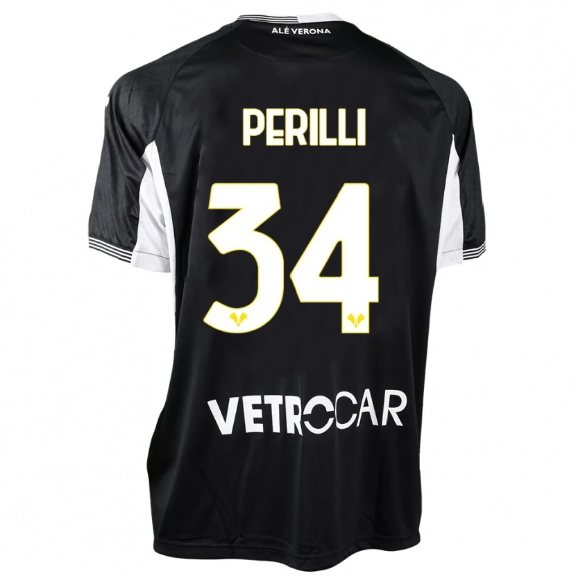 Danxen Men Simone Perilli #34 Black White Goalkeeper Jersey 2025/26 T-Shirt
