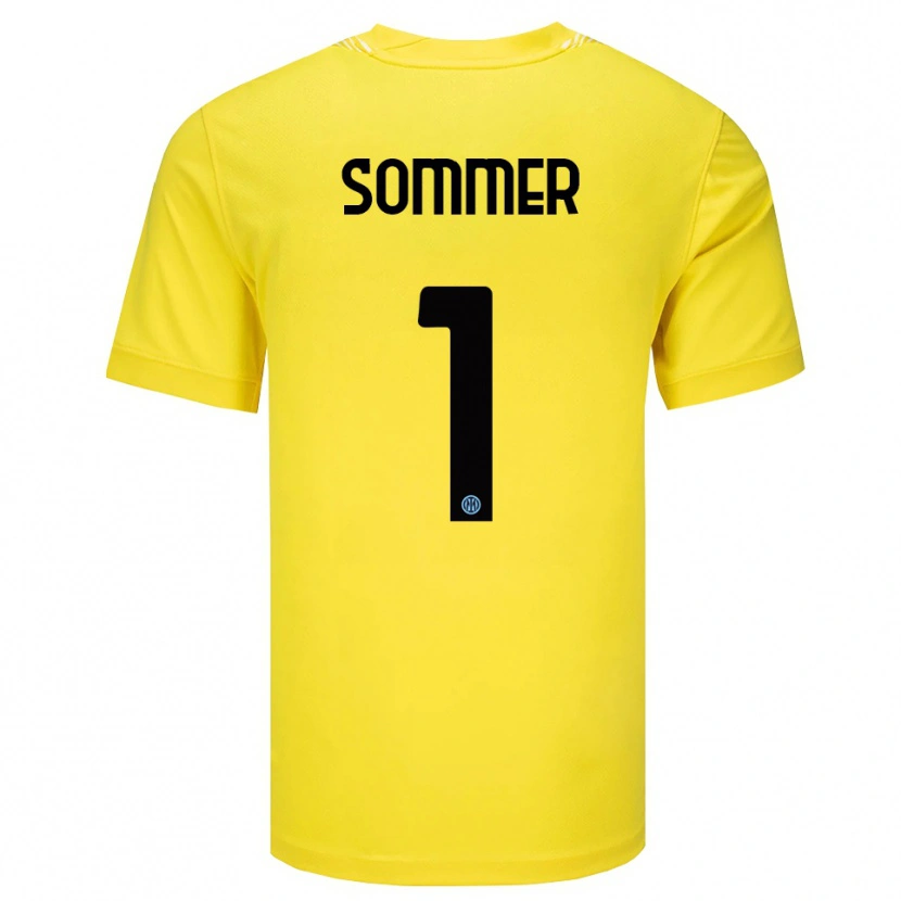 Danxen Men Yann Sommer #1 Light Yellow Black Goalkeeper Jersey 2025/26 T-Shirt