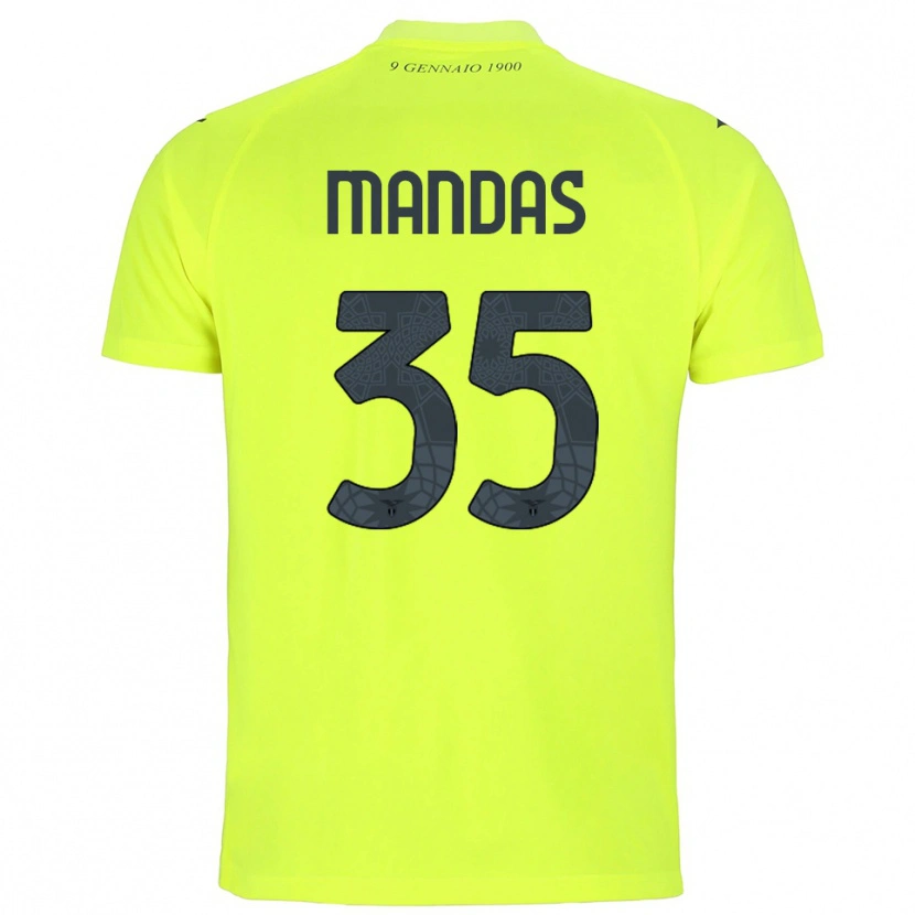 Danxen Men Christos Mandas #35 Fluorescent Green Goalkeeper Jersey 2025/26 T-Shirt