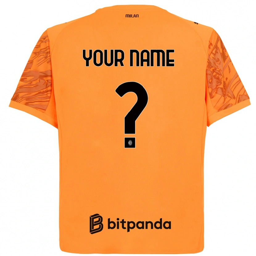 Danxen Men AC Milan Orange Yellow Black Goalkeeper Jersey 2025/26 T-Shirt