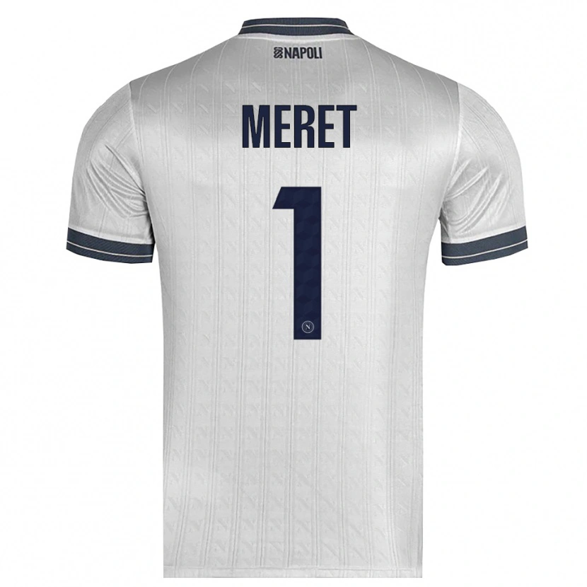 Danxen Men Alex Meret #1 Light Gray Goalkeeper Jersey 2025/26 T-Shirt
