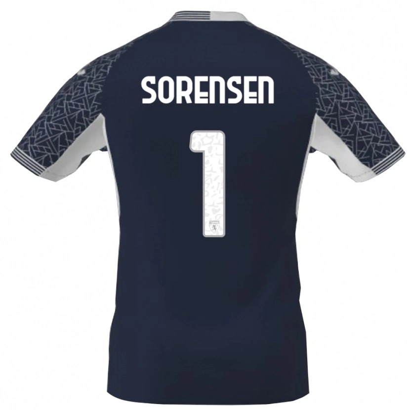 Danxen Men Ben Sørensen #1 Blue Blck White Goalkeeper Jersey 2025/26 T-Shirt