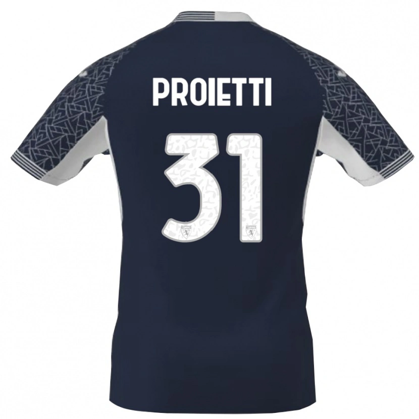 Danxen Men Riccardo Proietti #31 Blue Blck White Goalkeeper Jersey 2025/26 T-Shirt