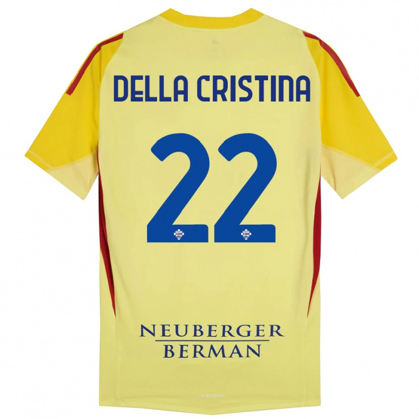 Danxen Men Stefano Della Cristina #22 Light Yellow Black Goalkeeper Jersey 2025/26 T-Shirt