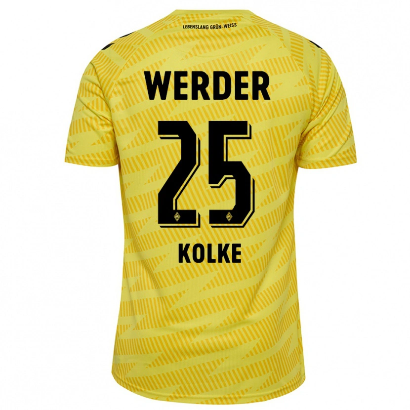 Danxen Men Markus Kolke #25 Yellow Black Goalkeeper Jersey 2025/26 T-Shirt