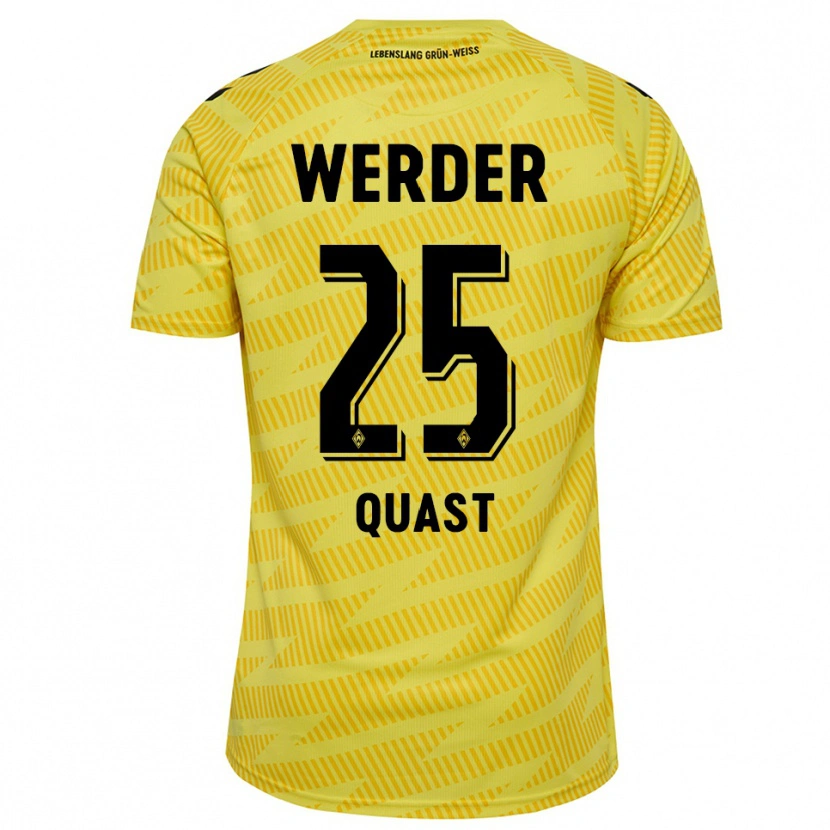 Danxen Men Soenke Quast #25 Yellow Black Goalkeeper Jersey 2025/26 T-Shirt
