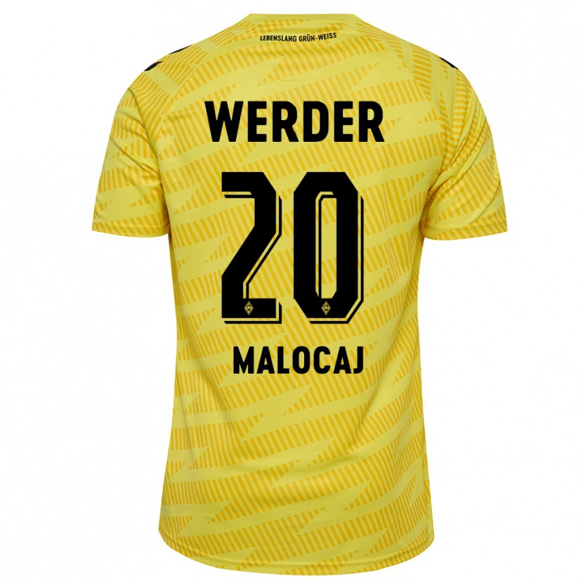Danxen Men Edinjo Malocaj #20 Yellow Black Goalkeeper Jersey 2025/26 T-Shirt