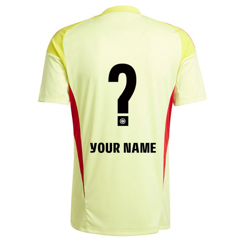 Danxen Men Eintracht Frankfurt Light Yellow Black Goalkeeper Jersey 2025/26 T-Shirt