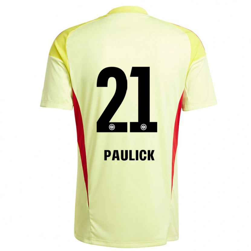 Danxen Men Lea Paulick #21 Light Yellow Black Goalkeeper Jersey 2025/26 T-Shirt
