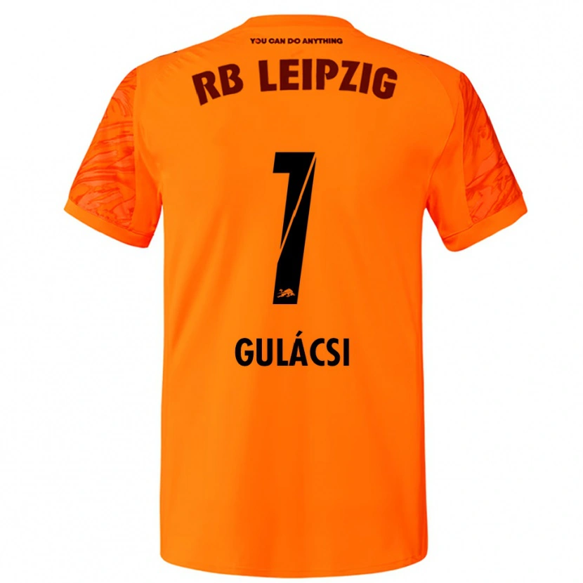 Danxen Men Péter Gulácsi #1 Orange Red Goalkeeper Jersey 2025/26 T-Shirt