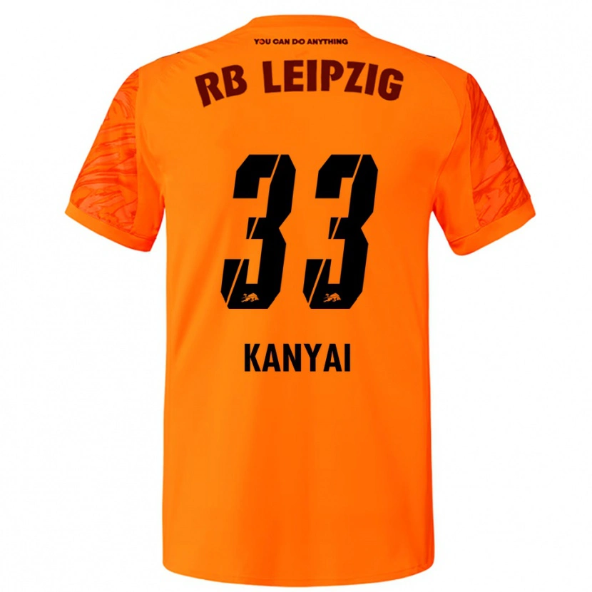 Danxen Men János Kányai #33 Orange Red Goalkeeper Jersey 2025/26 T-Shirt